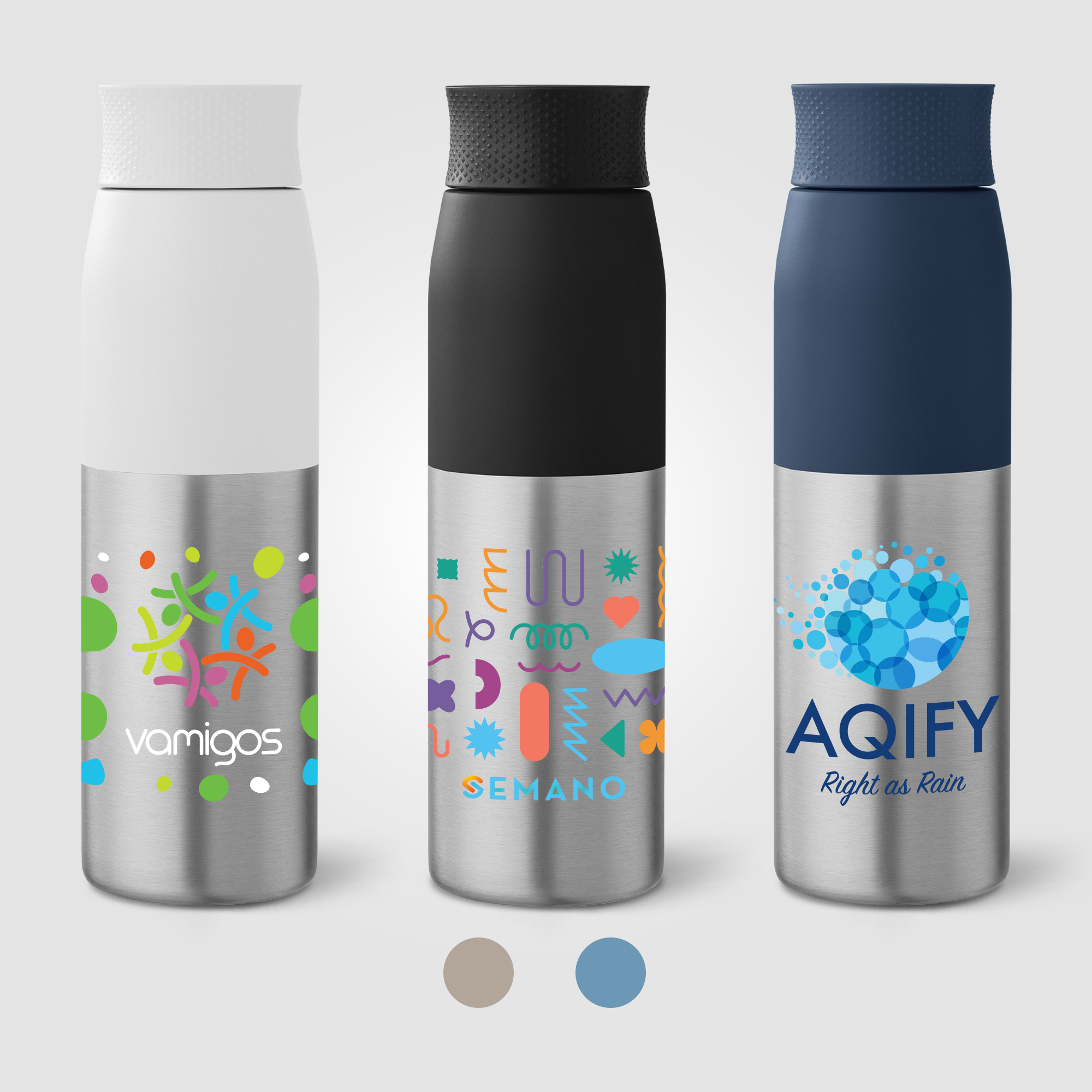 bouteille 1 Polo unisexe 100% coton bio - AzCom Création, la communication par l'objet.