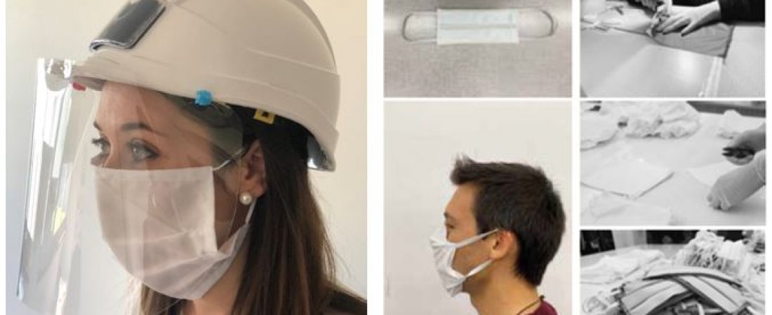 Visière de protection et Masque tissu lavable